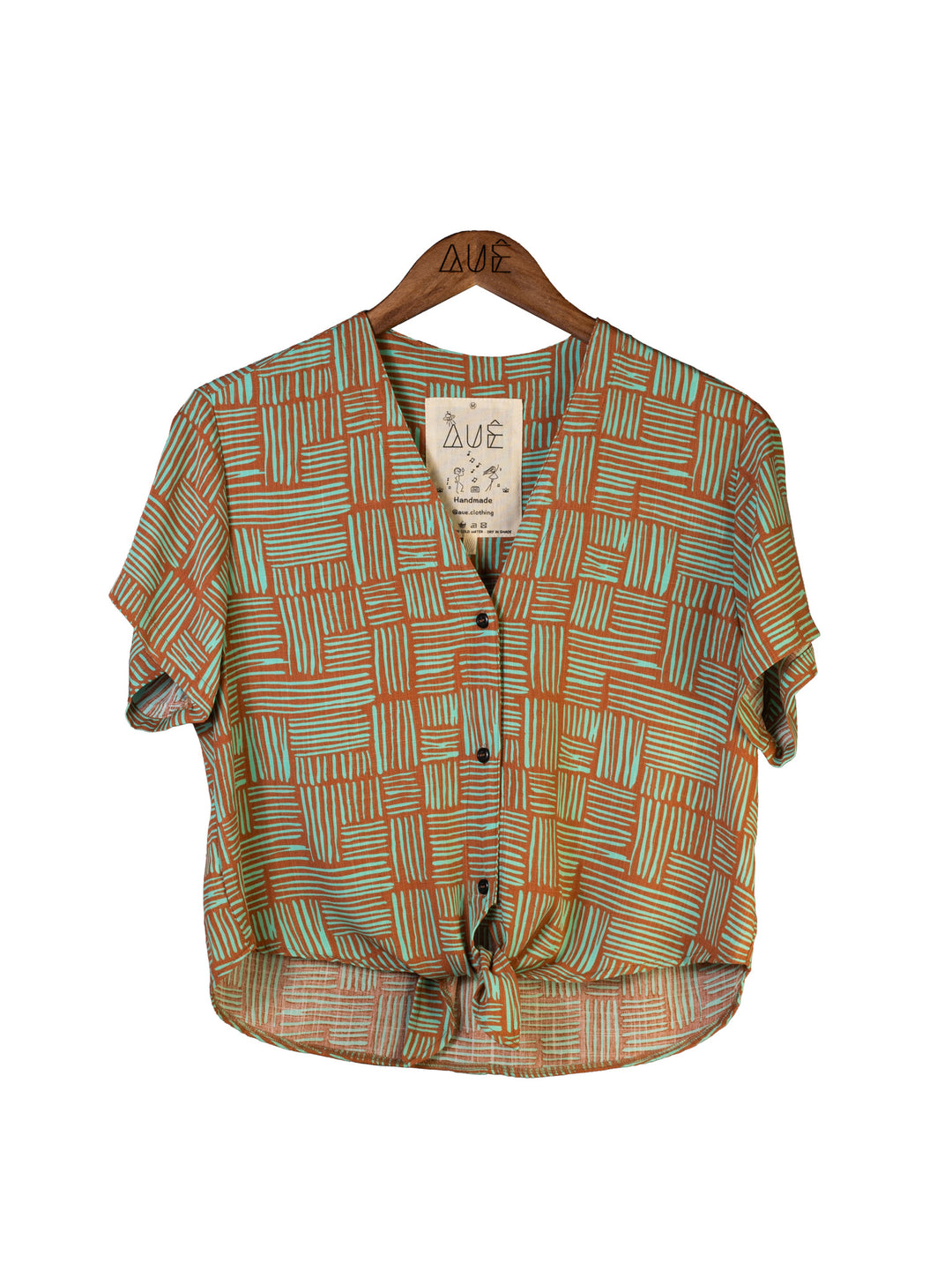 Green Maze Crop Top