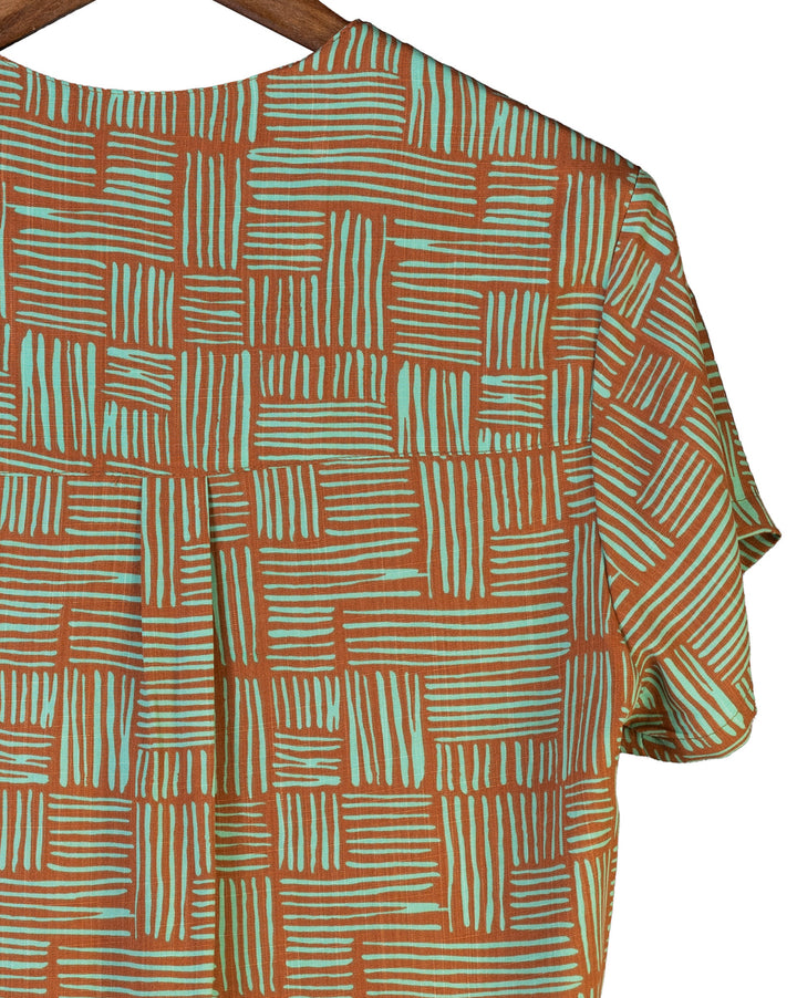 Green Maze Crop Top