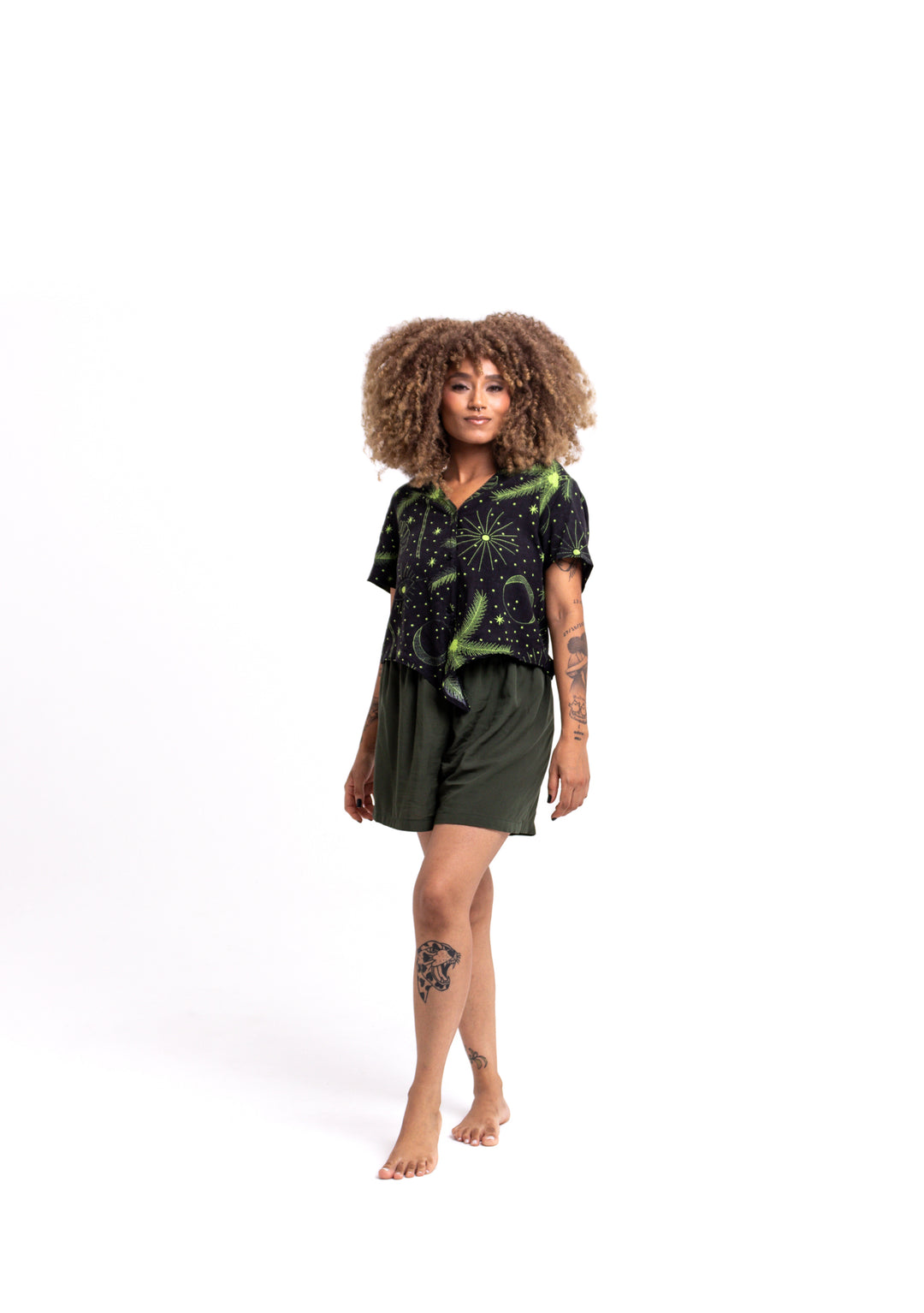 Green Paradise Crop Top