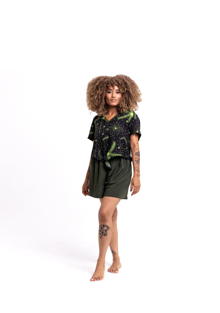 Green Paradise Crop Top