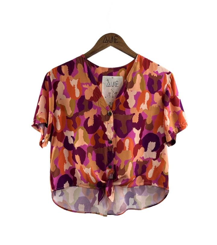 Nanda Button Up Crop Top