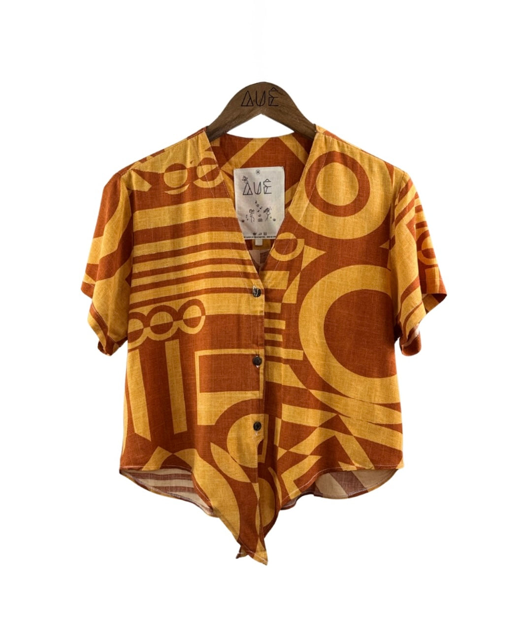 Verano Button Up Crop Top