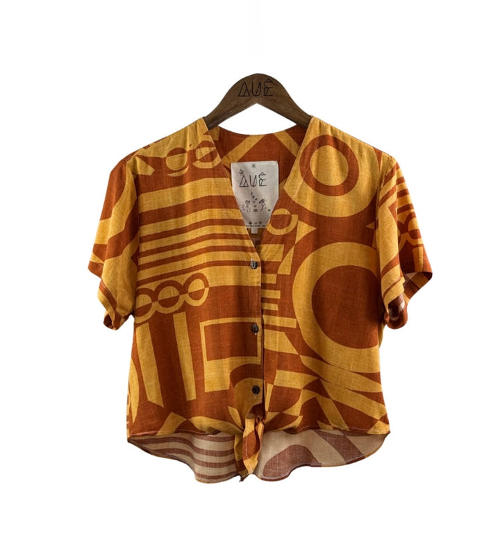 Verano Button Up Crop Top